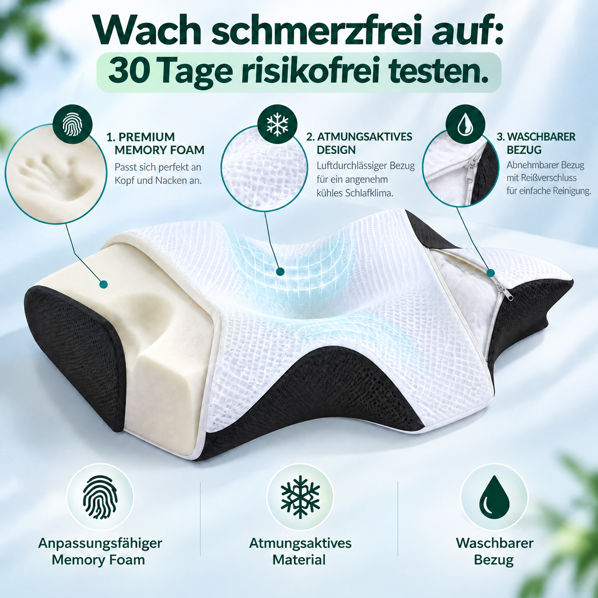 Nuvia – Endlich ohne Nackenschmerzen aufwachen und erholt in den Tag starten.
