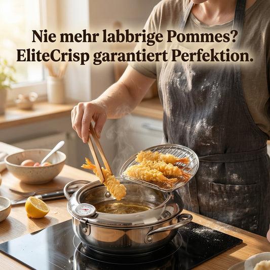 EliteCrisp™ - Nie wieder verbrannt oder matschig, volle Kontrolle über dein Frittieren.